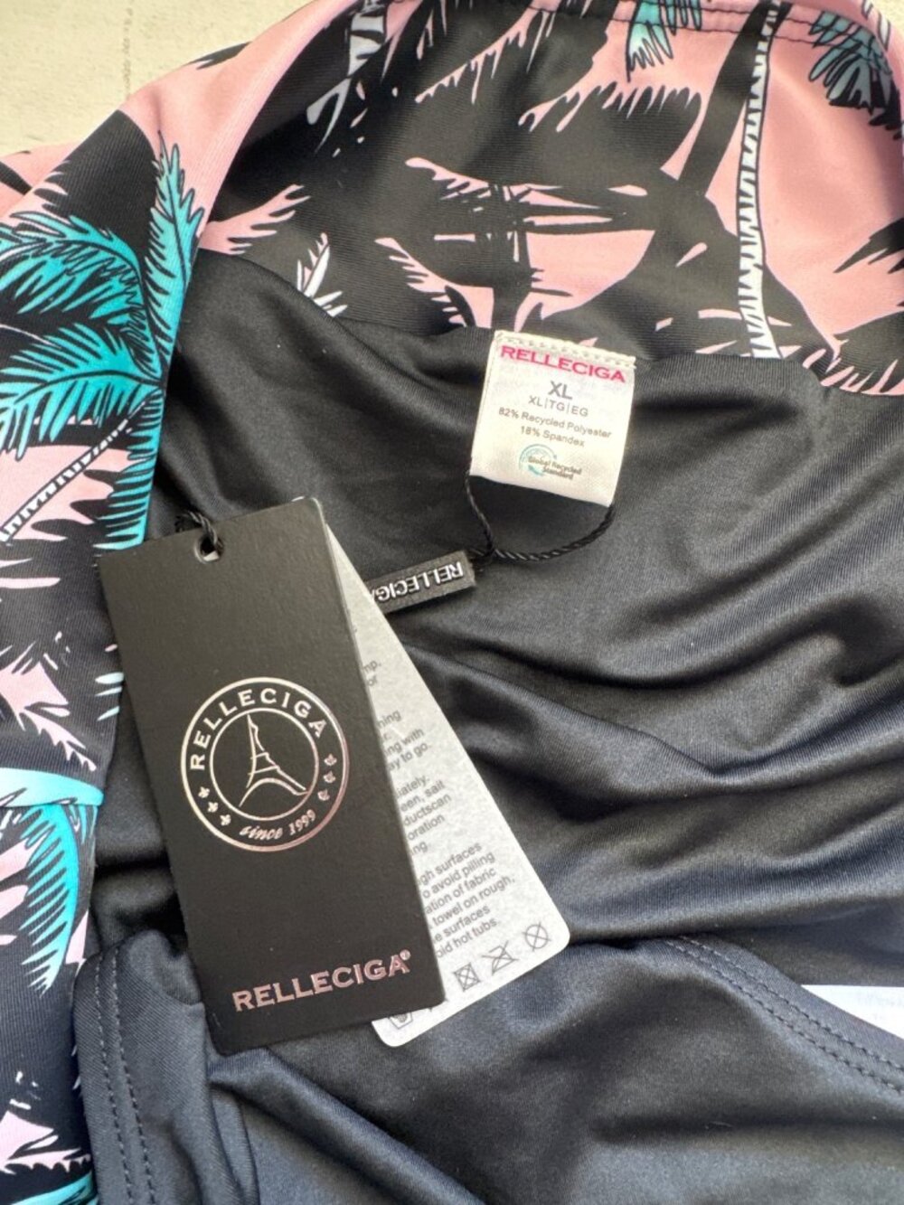 Relleciga + Kona Sol Womens Swimsuit Sz XL Shorts + Tankini Tropical Beachy NWT - Picture 3 of 16